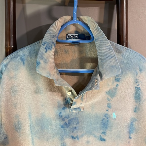 Ralph Lauren men Large 100% cotton artisan dyed.  One of a kind! Polo - Picture 12 of 17